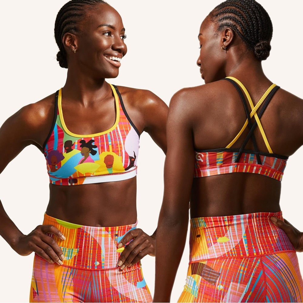 NWT Peloton x Monica Ahanonu WITH Strappy Sports Bra XS
